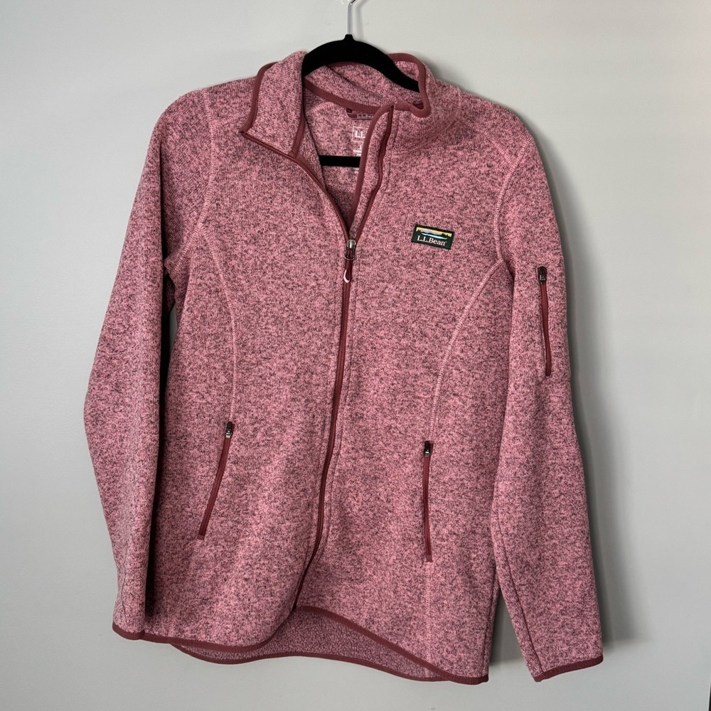 L.L. Bean Fleece Full Zip Sweater - Picture 2 of 3